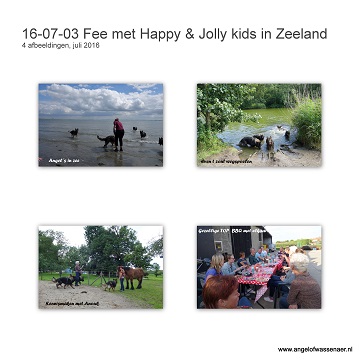 Fee met haar kinds in Zeeland